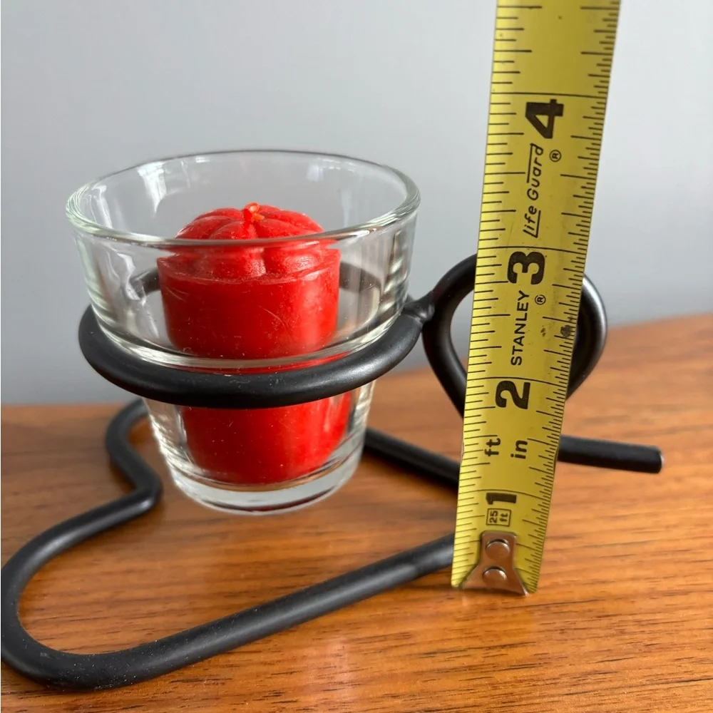 Heart votive with candle